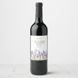 Rótulo De Garrafa De Cerveja Lavander Borboletas Botânico Chá de Bebê