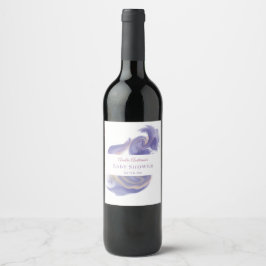 Rótulo De Garrafa De Cerveja Lavender Watercolor Abstract Wine Bottle Label