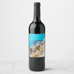 Rótulo De Garrafa De Cerveja ldp SANTORINI - panorama -