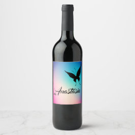 Rótulo De Garrafa De Cerveja Legal, incrível, Rainbow Buterfly