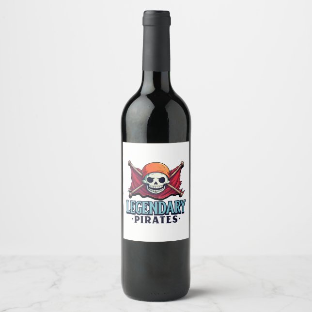 Rótulo De Garrafa De Cerveja Legendário Piratas (Frente)