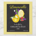Rótulo De Garrafa De Cerveja Lemoncello Chalkboard.<br><div class="desc">Um buquê de limão e morango com espíritos de Rosemary e Lavanda.</div>