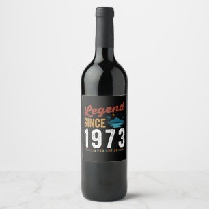 Rótulo De Garrafa De Cerveja Lenda Desde 1973 Aniversário Retro Vintage