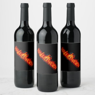 Rótulo De Garrafa De Cerveja Letras ardentes maciças do SlipperyJoe no Hallowee