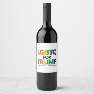 RÓTULO DE GARRAFA DE CERVEJA LGBTQ PARA TRUMP GAY LÉSBICA PARA TRUMP 2024 