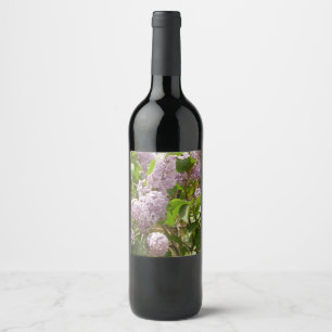 Rótulo De Garrafa De Cerveja Lilac Bush Lindas Flores de primavera Roxas
