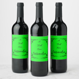 Rótulo De Garrafa De Cerveja Lima Halloween Verde Personalizado