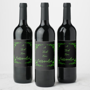 Rótulo De Garrafa De Cerveja Lima Halloween Verde Personalizado