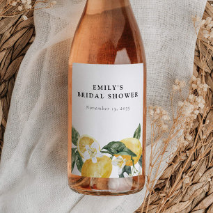 Rótulo De Garrafa De Cerveja Limonada Casamento Tema Limão Siciliano