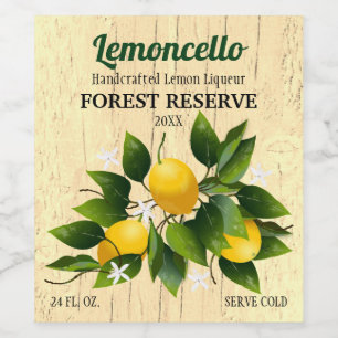 Rótulo De Garrafa De Cerveja Limoncello Fruta Limão