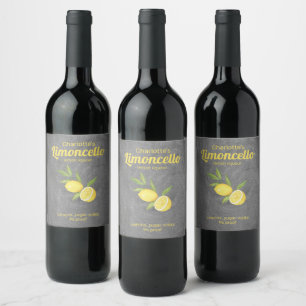 Rótulo De Garrafa De Cerveja Limoncello Lemon Liqueur Personalizado