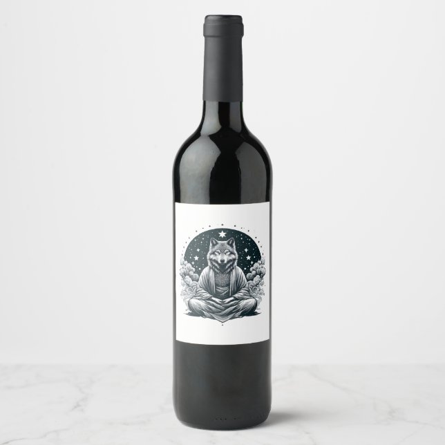 Rótulo De Garrafa De Cerveja Lobo Consciente (Frente)