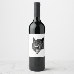 Rótulo De Garrafa De Cerveja lobo ele para baixo garrafa de vinho