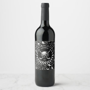 Rótulo De Garrafa De Cerveja Logotipo à moda personalizado do golfe do jogador
