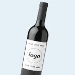 Rótulo De Garrafa De Cerveja Logotipo simples com Promocional para empresa de t<br><div class="desc">Adicione seu próprio logotipo e escolha de texto a este design. Remova o texto superior ou inferior,  se preferir. Minimalista e profissional para melhorar sua marca.</div>