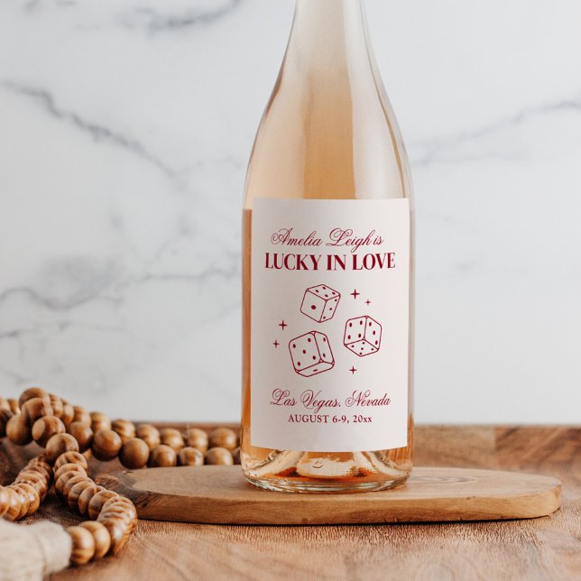 Rótulo De Garrafa De Cerveja Lucky In Love Cocktails Bachelorette Weekend (Criador carregado)