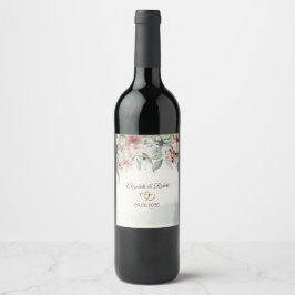 Rótulo De Garrafa De Cerveja Luzes de Corda, Pincelada, Corações Casamento Flor