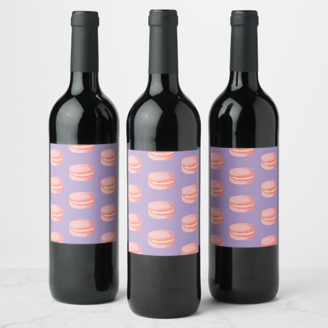 Rótulo De Garrafa De Cerveja Macarons rosa (Garrafas)