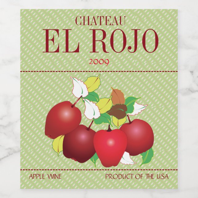 Rótulo De Garrafa De Cerveja Maçãs Frutas Botânica Verão Colheita Jardim (Rótulo Único)