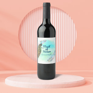 Rótulo De Garrafa De Cerveja Madrinha de casamento Vintage Peacock Favor