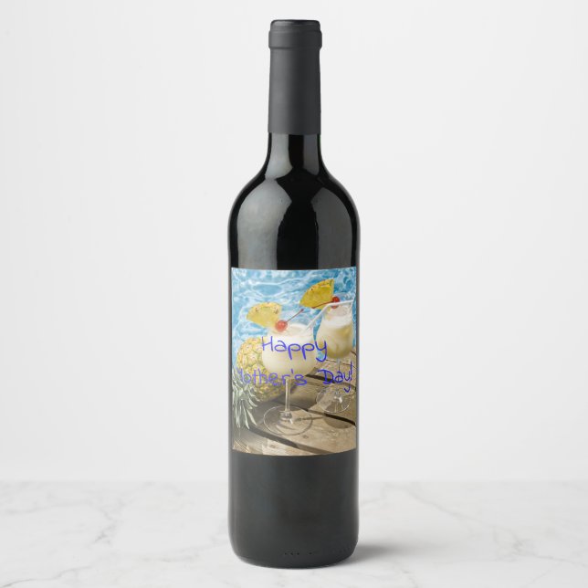 Rótulo De Garrafa De Cerveja mãe de piña colada abacaxi (Frente)