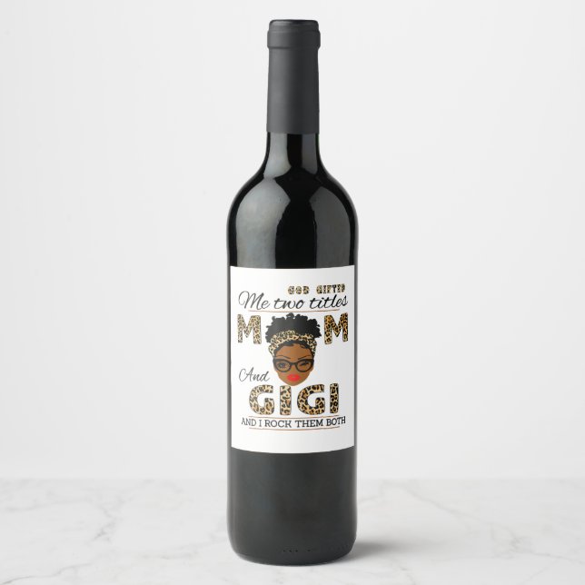 Rótulo De Garrafa De Cerveja Mãe e Gigi Aniversam. (Frente)