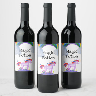 Rótulo De Garrafa De Cerveja Magic Potion Unicorn
