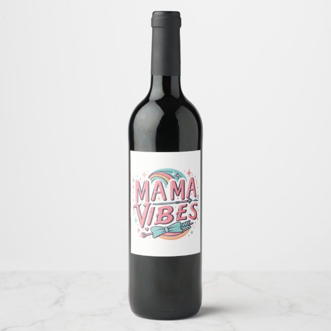Rótulo De Garrafa De Cerveja Mama Vibes (Frente)