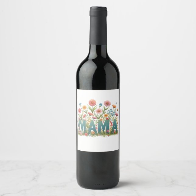 Rótulo De Garrafa De Cerveja Mamãe Flowers (Frente)