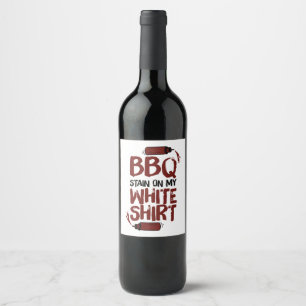 Rótulo De Garrafa De Cerveja Manchas de churrasco no meu Premium Branco