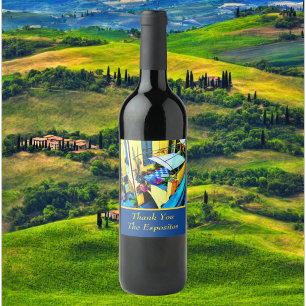 Rótulo De Garrafa De Cerveja Manhã Vista de um Cinque Terre Balcony Obrigado