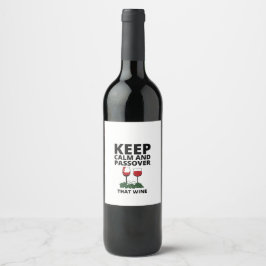 Rótulo De Garrafa De Cerveja mantenha a calma e passe aquela garrafa de vinho