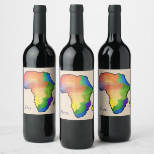 Rótulo De Garrafa De Cerveja Mapa da África