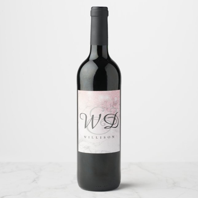 Rótulo De Garrafa De Cerveja Marble de luxo personalizado (Frente)