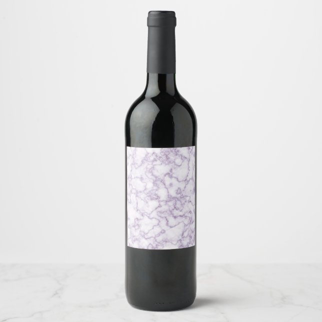 Rótulo De Garrafa De Cerveja Marble Pattern Purple (Frente)