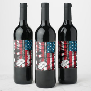 Rótulo De Garrafa De Cerveja Marca de Cachorro Soldado Militar Personalizada EU