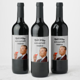 Rótulo De Garrafa De Cerveja Marido Retro Piada de Vinho