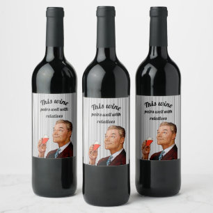 Rótulo De Garrafa De Cerveja Marido Retro Piada de Vinho