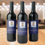Rótulo De Garrafa De Cerveja Marinho de aniversário foto azul fatos divertidos<br><div class="desc">Pode ser usado na frente de uma garrafa, mas é usado para trás. Para uma festa de aniversário para uma cara, cara. Personalize e adicione sua própria foto do jubilante. Adicione seu texto, fatos divertidos, biografia sobre a cara de aniversário e adicione seus nomes. Um marinho azul clássico e um...</div>