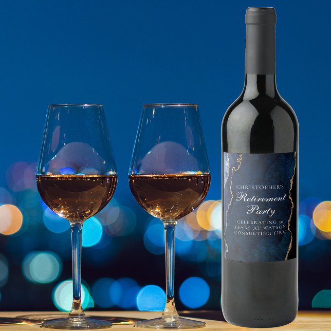 Rótulo De Garrafa De Cerveja Marinho do Partido da Reforma Elegante Agato Doura (Criador carregado)