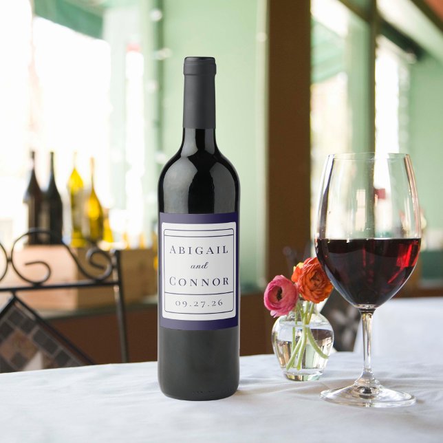 Rótulo De Garrafa De Cerveja Marinho e Cinza das Linhas Modernas Inteligentes (Criador carregado)