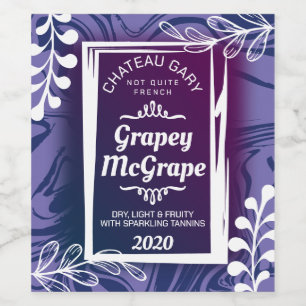 Rótulo De Garrafa De Cerveja Mármore falso moderno cor personalizada personaliz