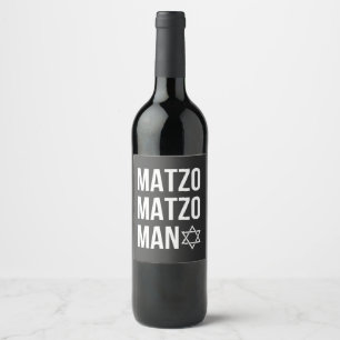 Rótulo De Garrafa De Cerveja Matzo Matzo Man Jewish Hanukkah