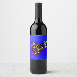 Rótulo De Garrafa De Cerveja Medusas dançantes 