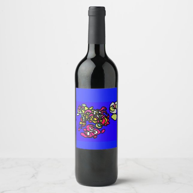 Rótulo De Garrafa De Cerveja Medusas dançantes  (Frente)