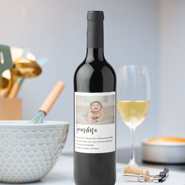 Rótulo De Garrafa De Cerveja Melhor Avó Simples Moderna Nunca Melhor Presente D (Criador carregado)