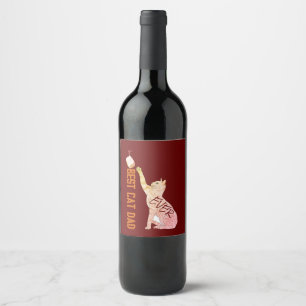 Rótulo De Garrafa De Cerveja Melhor Pai de Gato, Nunca (realmente)