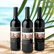 Melhores amigos foto preto brilho prateado glitter