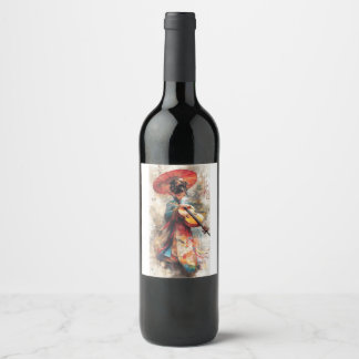 Rótulo De Garrafa De Cerveja Melodia da Tradição: A Harmonia da Arte e da Músic