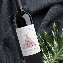 Rótulo De Garrafa De Cerveja Meninas Rosa Tendentes Festa de aniversário Escane